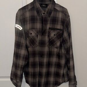 Harley-Davidson Men's Willie G- Plaid Button Down Shirt (Sz L)